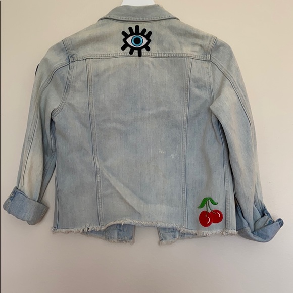 Lucky Brand denim jacket frayed edge jacket - Picture 4 of 5